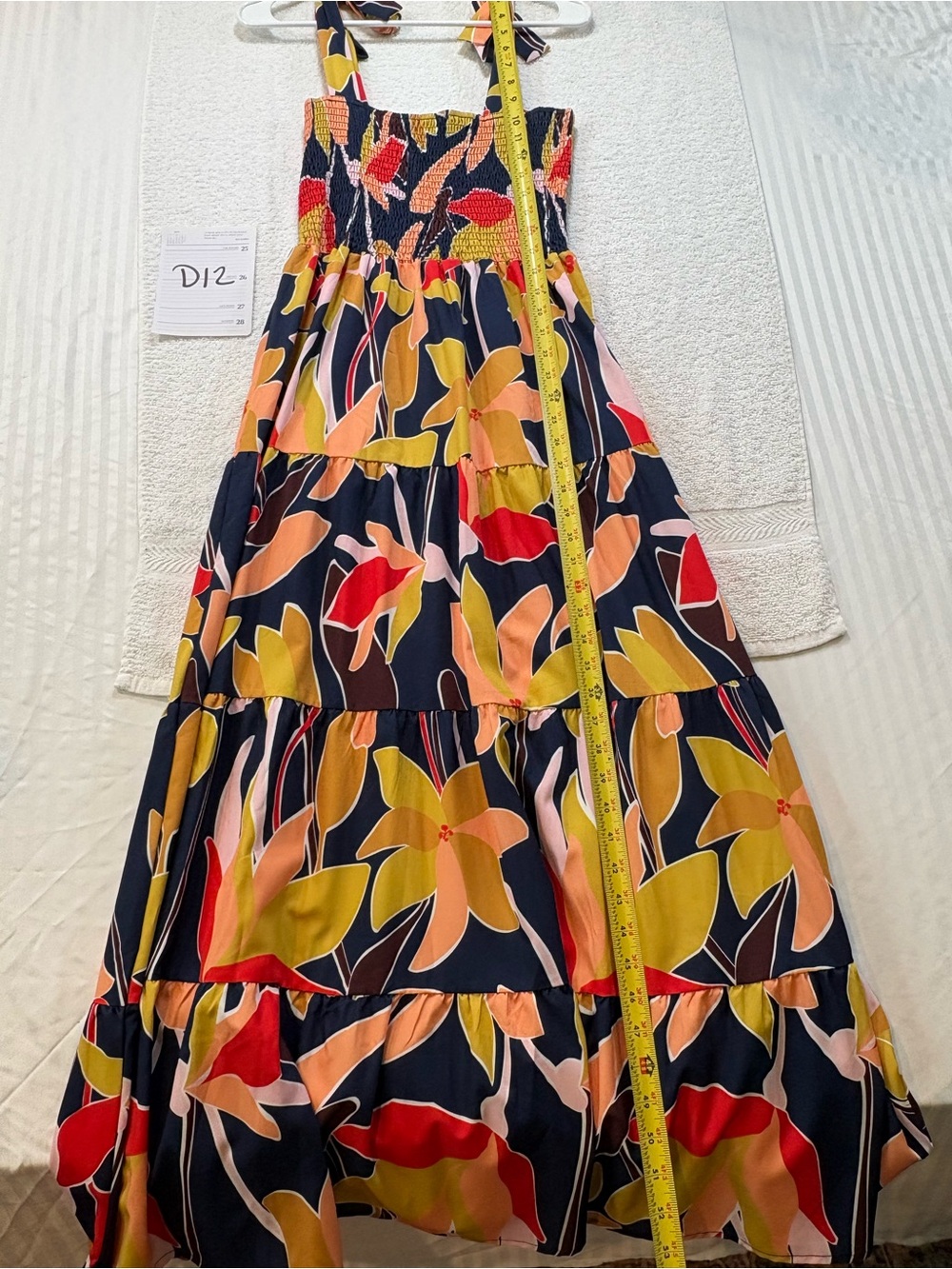 Mister Zimi Savannah tie Floral Tiered Maxi Dress - Navy Multi-Color Print large